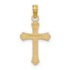 10K Polished Cross Charm