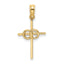 10K Polished Infinity Circles Cross Charm