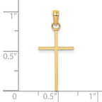 10k Polished Cross Pendant