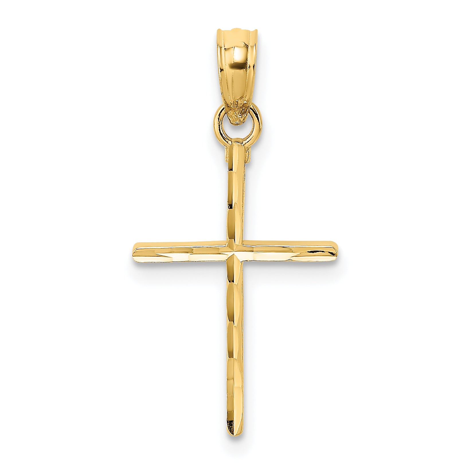 10K D/C Polished Cross Charm Main image
