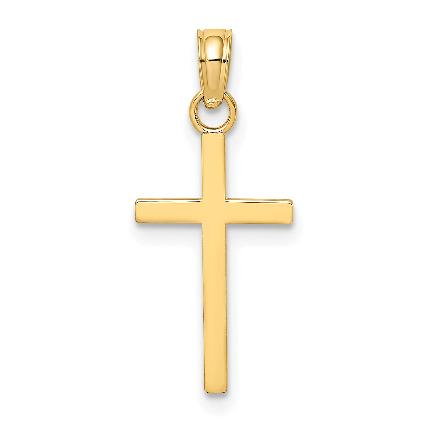10K Polished Small Cross Charm Main image