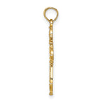 10K Cut-Out Fancy Cross Charm