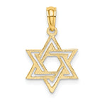 10K Polished Star Of David Charm