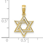 10K Polished Star Of David Charm