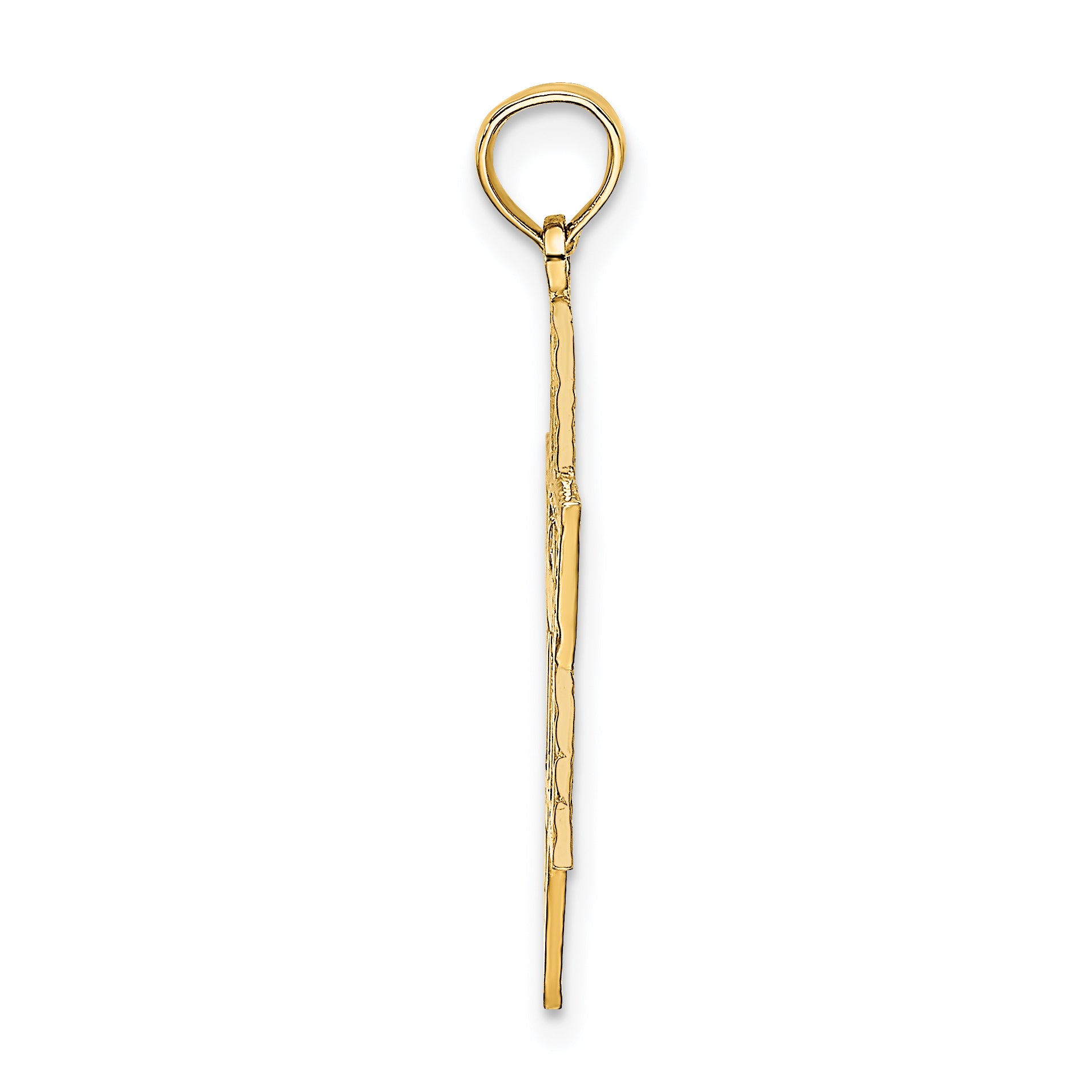 10K Star of David W/ Chai Center  Charm Secondary image