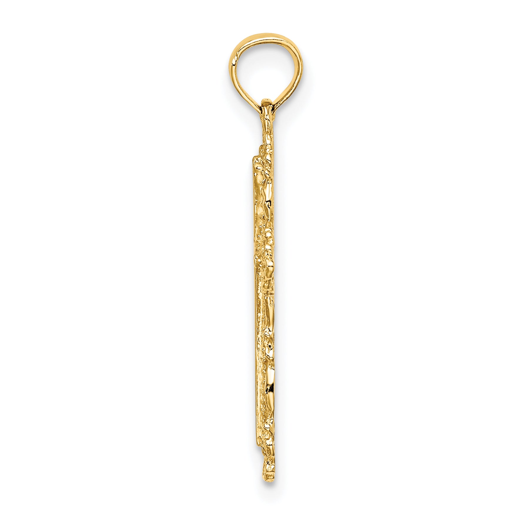 10K Cross w/ Filigree Lace Trim Charm Secondary image
