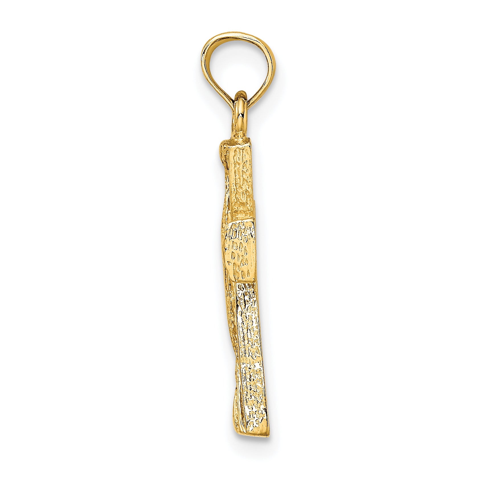 10K Cut-Out Cross w/ Triangle Ends Charm Secondary image