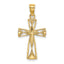 10K Polished Cut-Out Design Cross Charm