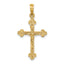 10K Narrow Budded Crucifix Charm