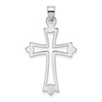 10K White Gold White Gold Polished  Cut-Out Cross Charm