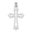 10K White Gold White Gold Polished  Cut-Out Cross Charm