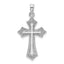 10K White Gold Beaded Cross Charm