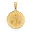 10K Polished and Satin Miraculous Medal Charm