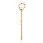 10K None Filigree Cross Charm - view 2