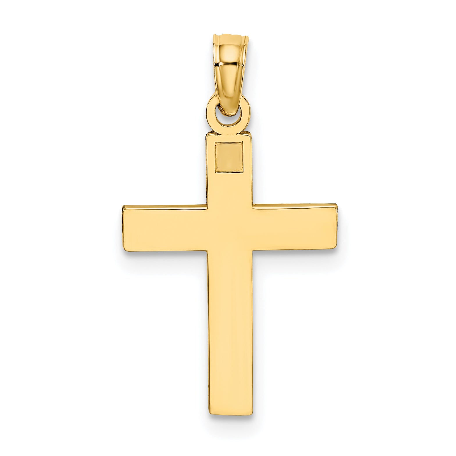 10K D/C Block Cross  Charm