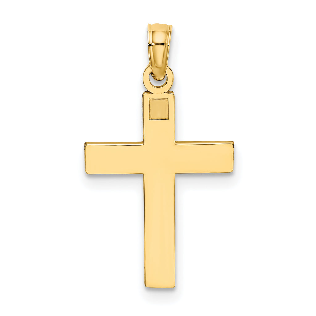 10K None D/C Block Cross  Charm - view 4