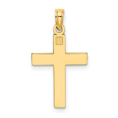 10K D/C Block Cross  Charm