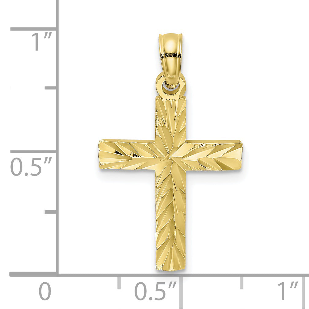 10K None D/C Block Cross  Charm - view 3