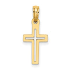 10K D/C Cross Charm