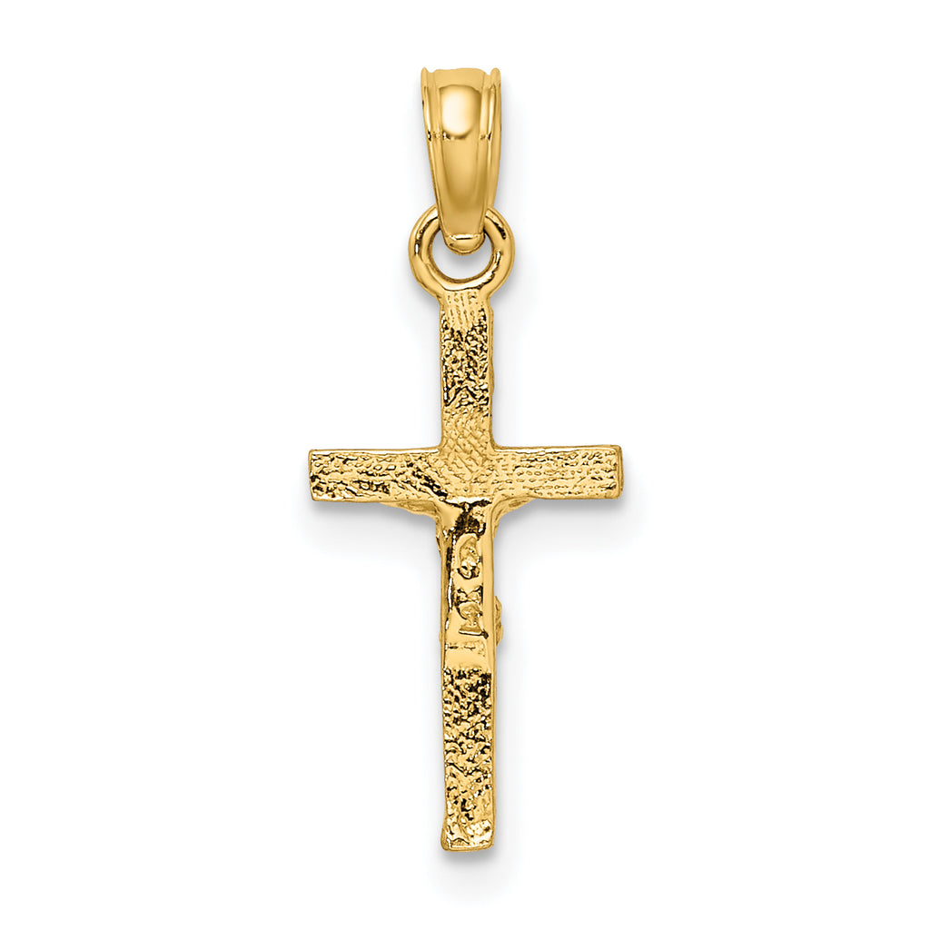 10K None Mini Crucifix Charm - view 4