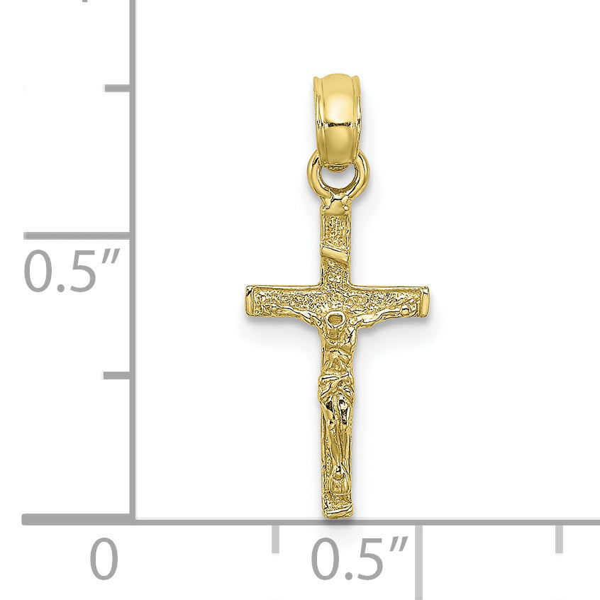 10K None Mini Crucifix Charm - view 3