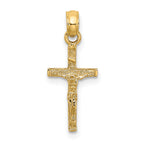 10K None Mini Crucifix Charm