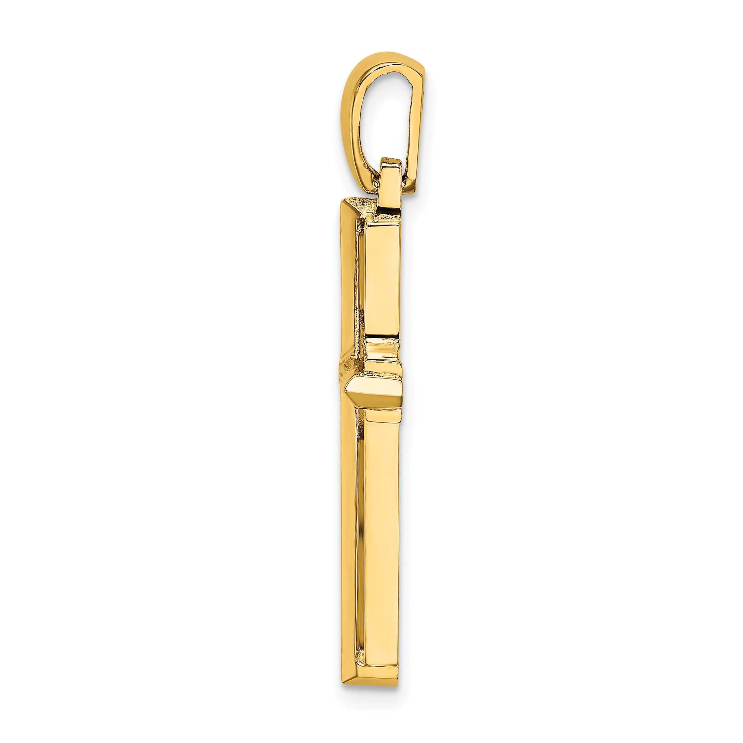 10K Polished Cross Charm Secondary image