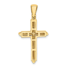 10K Polished Cross Charm