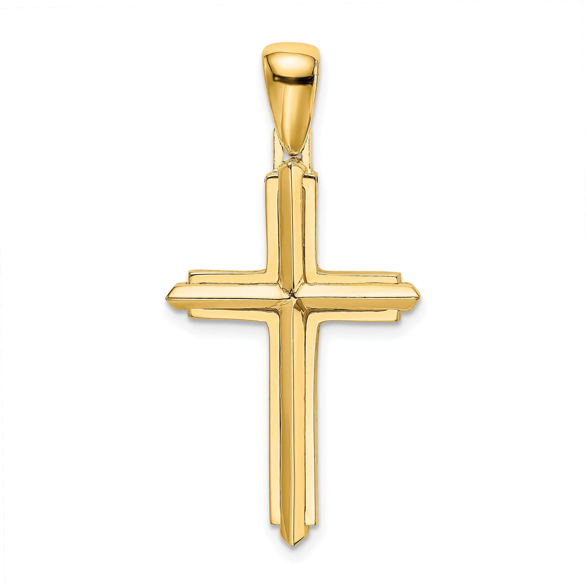 Cross Charm in 10K Yellow Gold, 36mm - Sophia Jewelers Main image
