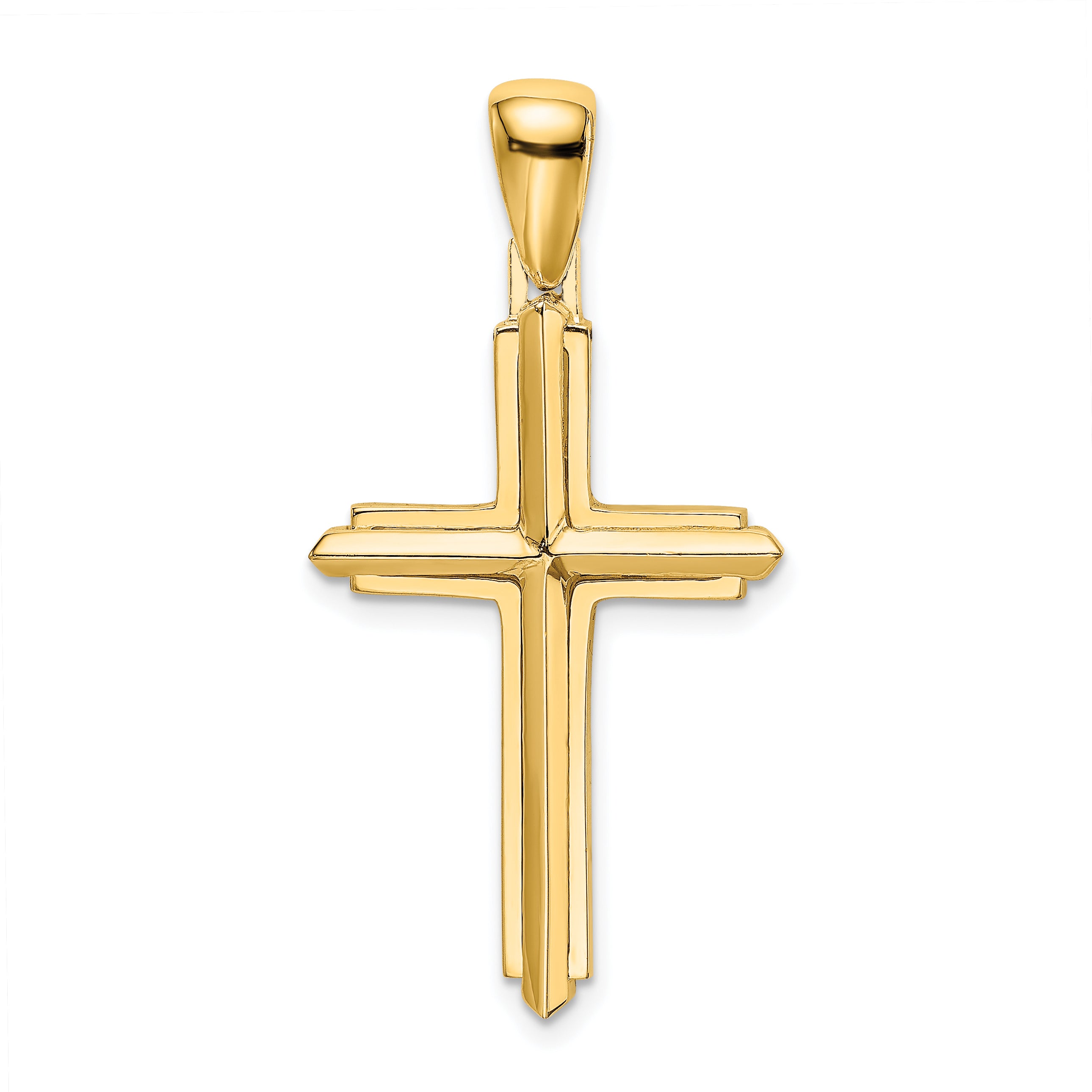 10K Polished Cross Charm Main image