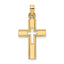 10K Polished and Cut-Out Cross Charm