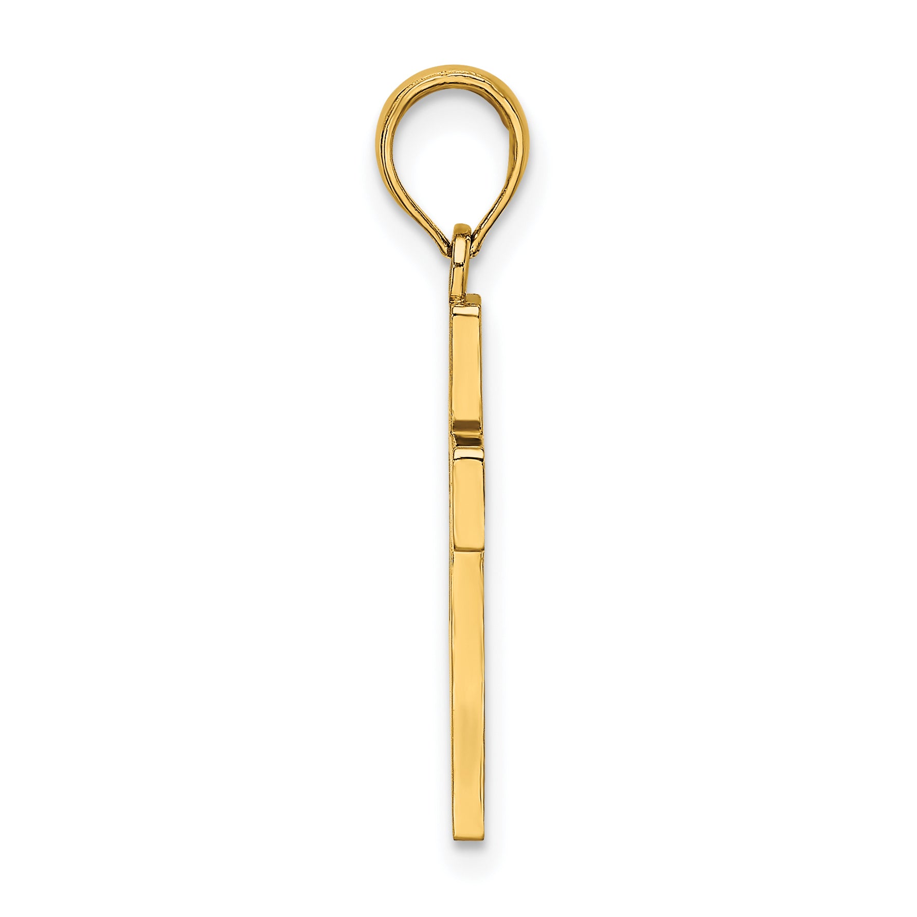 10K Polished Cut-Out Cross Charm Secondary image