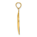 10K None Polished Beveled Cross w/ Round Tips Charm - view 2
