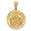10K Polished Saint Christopher Coin Charm
