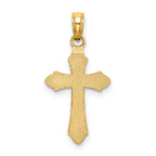 10K D/C w/ Beaded Edge Cross Charm