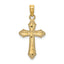10K D/C w/ Beaded Edge Cross Charm