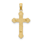 10K Inri Crucifix W/ Scroll Tips Charm