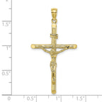 10K Textured Crucifix Charm