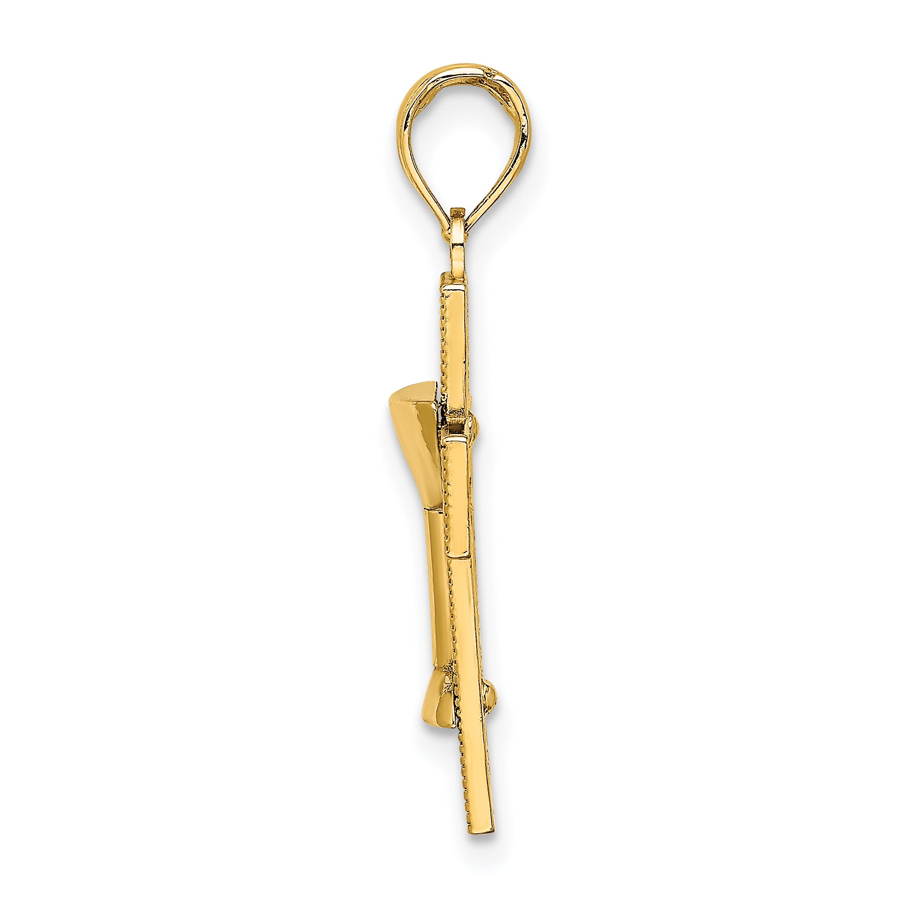 10K Polished Cross W/ Communion Cup Charm Secondary image