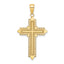 10K w/ Lace Border Cross Charm