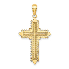 10K w/ Lace Border Cross Charm