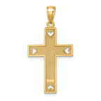10K  I LOVE JESUS  Cross w/ Hearts Charm