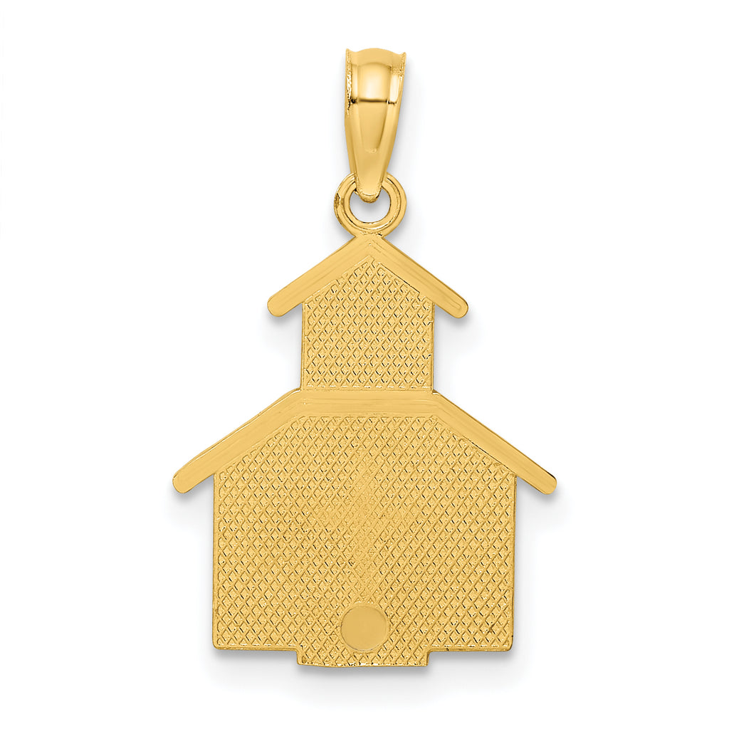 10K Church w/ Cross On Door Charm