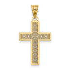 10K D/C Edge and Filigree Center Cross Charm