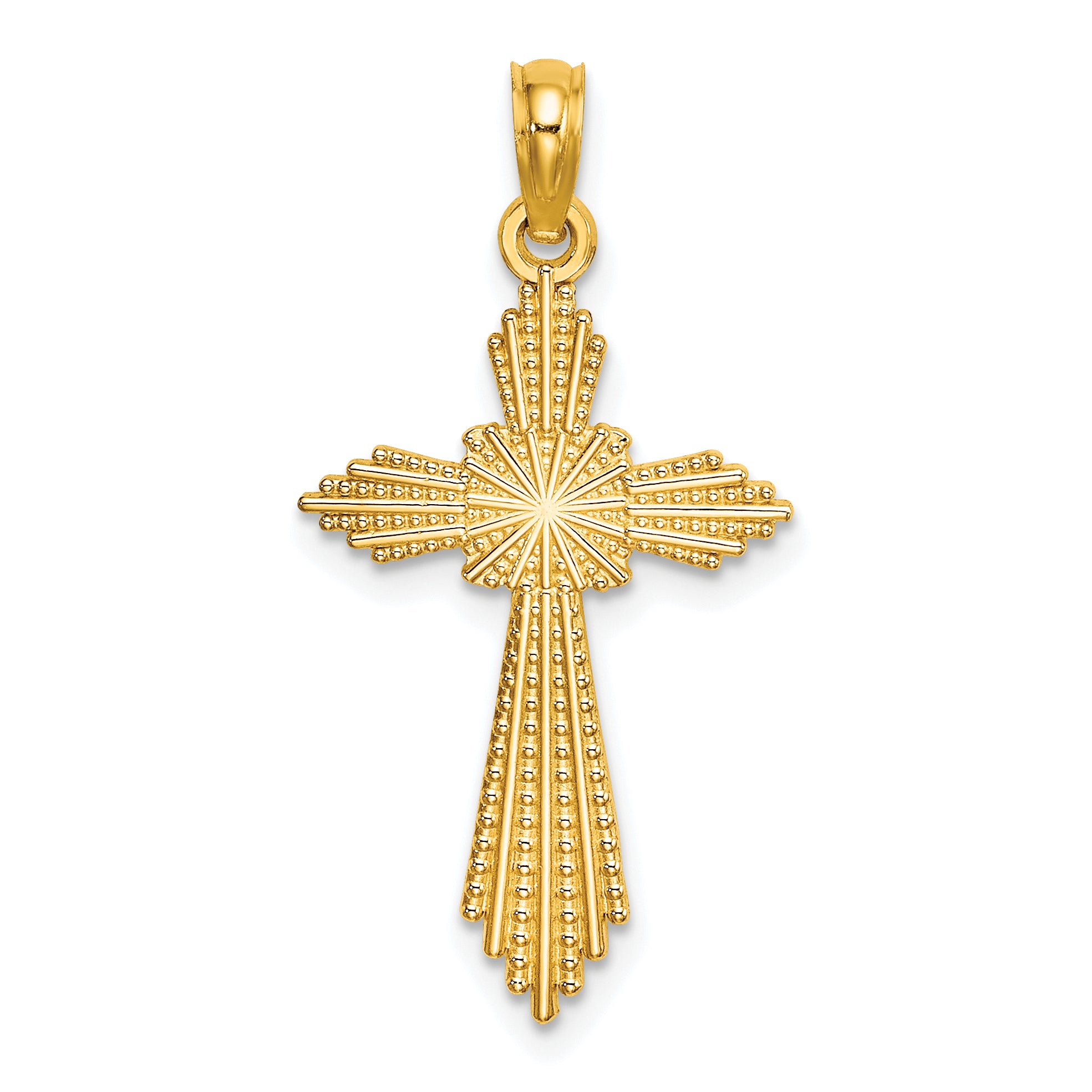 10K w/ Pointed Ends Fancy Cross Charm Main image