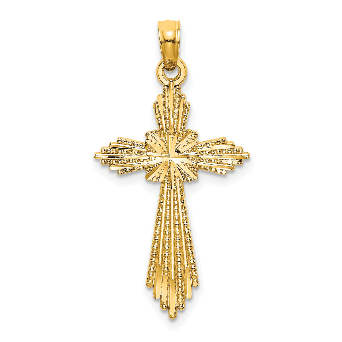 10K Fancy D/C Cross Charm