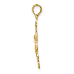 10K Crucifix W/ Fancy Edges Charm