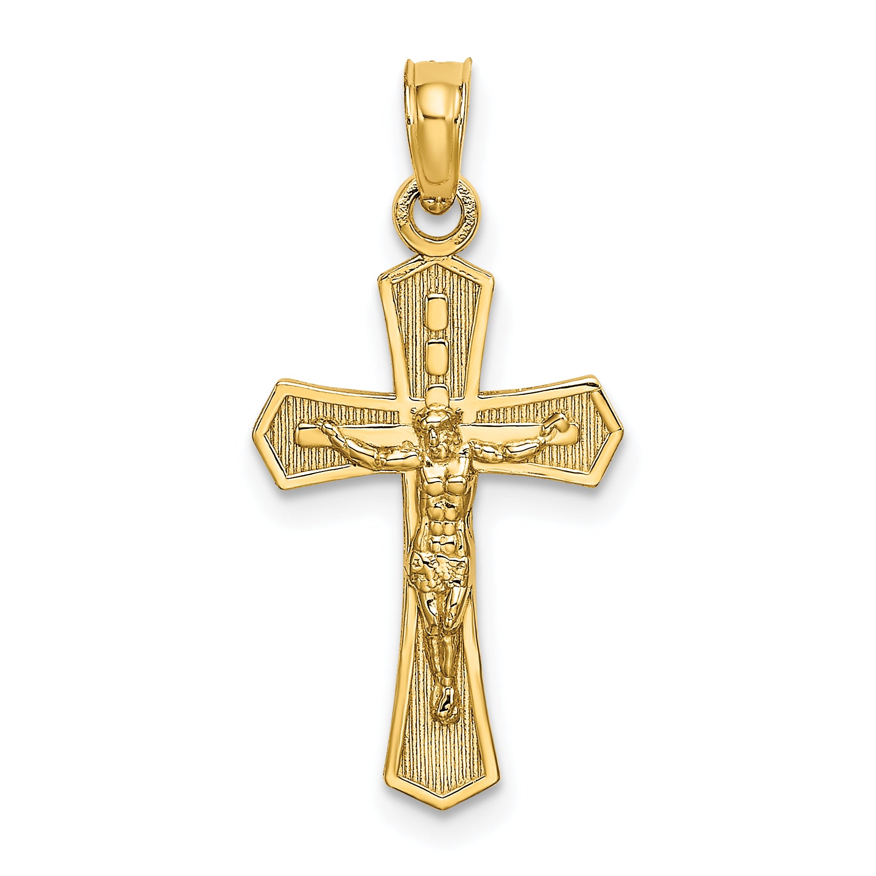10K Crucifix W/ Beveled Edges Charm Main image