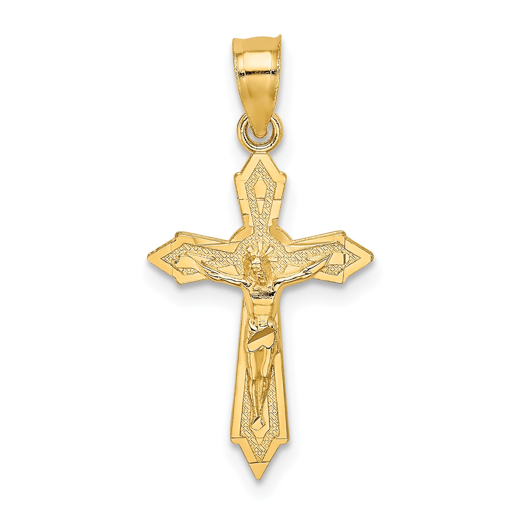 10K W/ Arrow Pointed Ends Crucifix Charm Main image