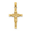 10K None Beaded Accent Crucifix Charm